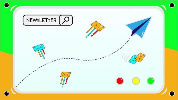 Newsletter. Abstract colorful newsletter template. Background layout. vector