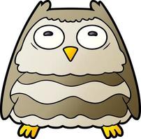 Vector owl character in cartoon style