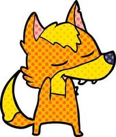 Vector fox character in cartoon style