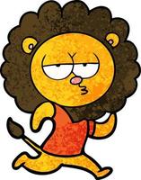 Vector lion character in cartoon style