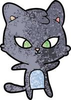 personaje de gato vectorial en estilo de dibujos animados vector