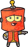 personaje de robot vectorial en estilo de dibujos animados vector