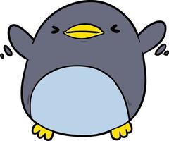 Vector penguin character in cartoon style
