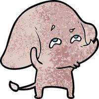 Vector elephant character in cartoon style