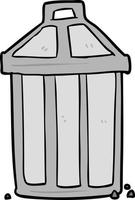 Cartoon garbage can vector