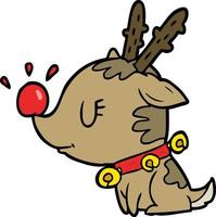 Cartoon cute reindeer vector