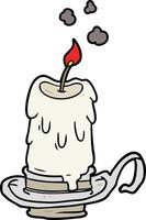 Cartoon old candle vector