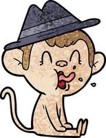 Vector monkey character in cartoon style