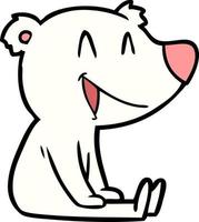 Vector polar bear character in cartoon style