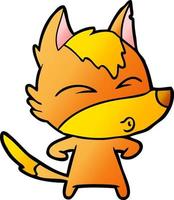 Vector fox character in cartoon style