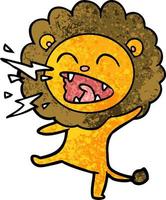 Vector lion character in cartoon style