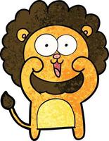 Vector lion character in cartoon style