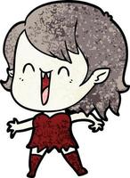 Vector vampire girl character in cartoon style