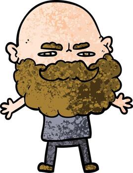 Vector man character in cartoon style