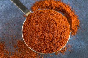 Chipotle Chili Powder Spilled from a Teaspoon photo