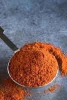 Chipotle Chili Powder Spilled from a Teaspoon photo