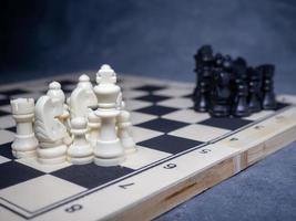 Chess. Chess pieces on the board. Board games. Counterstrategy. Strategic thinking. photo