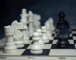 Chess. Chess pieces on the board. Board games. Counter strategy. Strategic thinking. photo