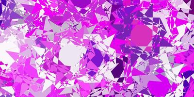 Light purple, pink vector pattern with polygonal shapes.