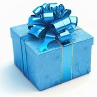 caja de regalo 3d sobre fondo blanco aislado. cumpleaños, celebración, embalaje 3d. foto