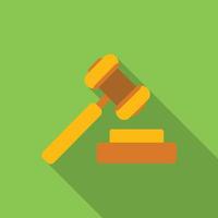 Hammer of justice flat icon vector