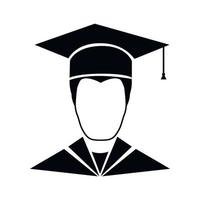 icono de estudiante graduado vector