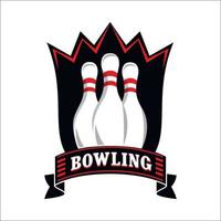 Bowling team or club emblem vector