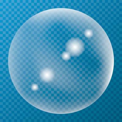 Unique bubble with glare icon