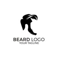 Ilustración de vector de logotipo de hombre de barba