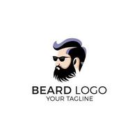 Beard man logo vector illustration