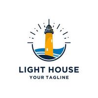 Lighthouse Logo design Vector illustration