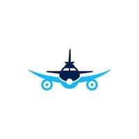 icono de logotipo de aviación y plantilla de vector de símbolo