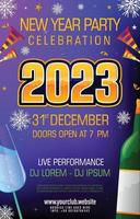 New Year Party Poster Template vector