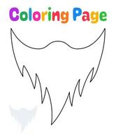 página para colorear con barba para niños vector