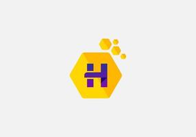 diseño de logotipo de letras iniciales modernas de letras h abstractas vector