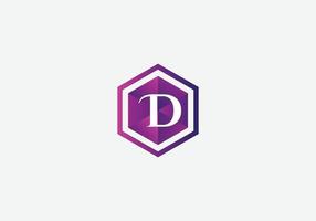 Abstract D letter modern initial lettermarks logo design vector