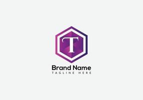 Abstract T letter modern initial lettermarks logo design vector