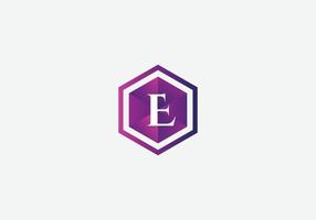 Abstract E letter modern initial lettermarks logo design vector
