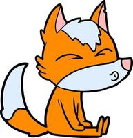 Cartoon cute fox vector