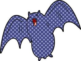 Cartoon spooky bat vector