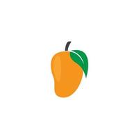 Mango in flat style. Mango vector logo. Mango