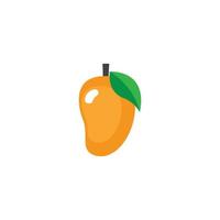 Mango in flat style. Mango vector logo. Mango