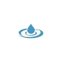 Set of abstract blue water drops symbols vector