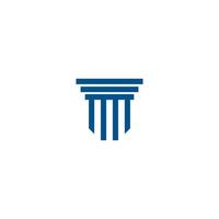 Pillar Logo Template. Column Vector
