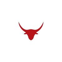 Bull head logo vector icon illustration