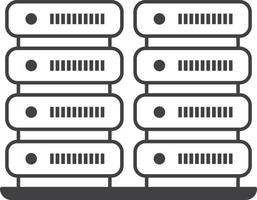 server device illustration in minimal style vector