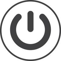 on and off button illustration in minimal style vector
