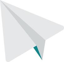 paper plane illustration in minimal style vector