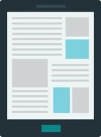 tableta con ilustración de noticias en estilo minimalista vector
