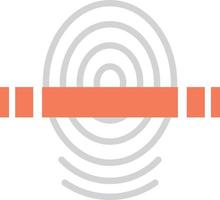 fingerprint scanning illustration in minimal style vector